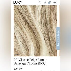 Luxy 20" Classic Beige Blonde Balayage Clip-Ins (160g)
